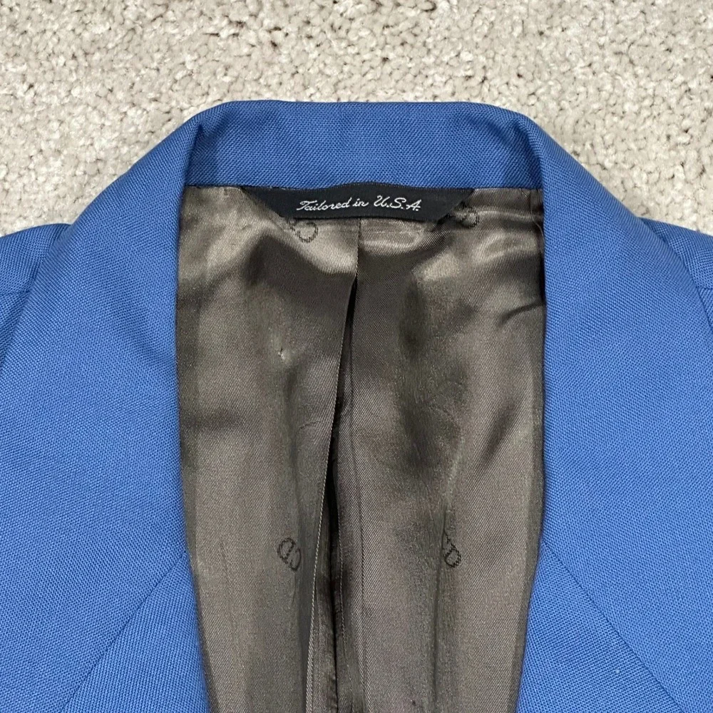 VTG Christian Dior Le Connaisseur Blue Blazer 46L Made in USA Business